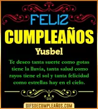 GIF Frases de Cumpleaños Yusbel